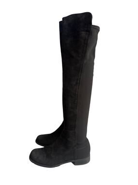 Stuart Weitzman 5050 Over The Knee Boots Black Suede Size 7